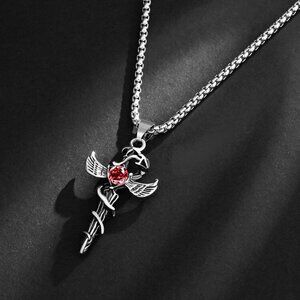 ❤️Stainless steel cross pendants necklace for women/men, N90201P206